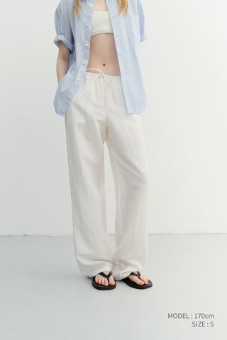 SUMMER STRING PANTS IVORY