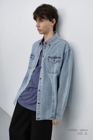 UNISEX CLASSIC DENIM SHIRT LIGHT BLUE