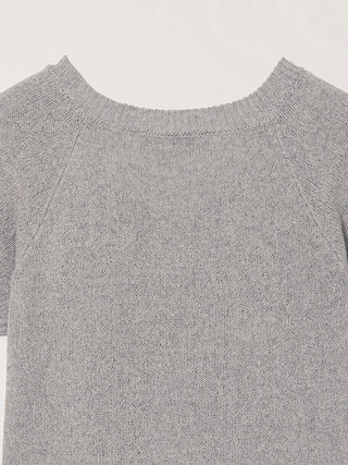 SUMMER LINEN V-NECK KNIT MELANGE GREY
