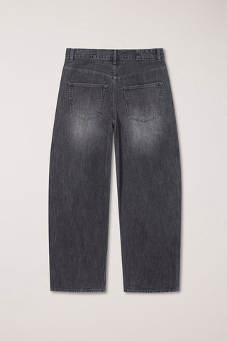RELAXED CURVED JEANS WASHED GREY