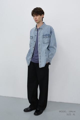 UNISEX CLASSIC DENIM SHIRT LIGHT BLUE