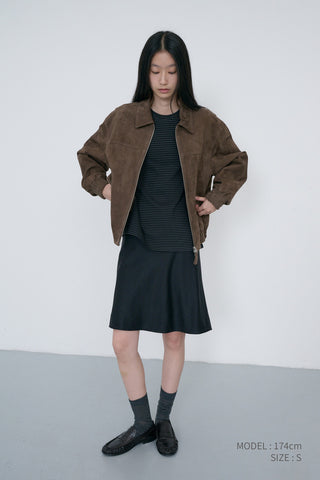 BIAS MIDI CHECKED SKIRT BLACK CHECK
