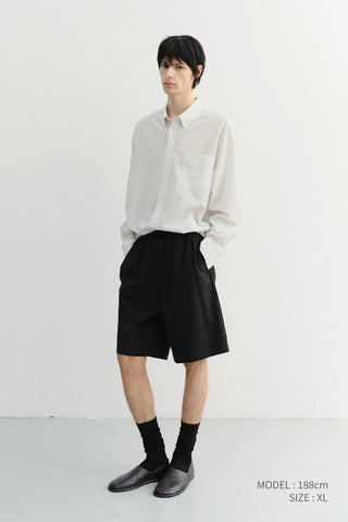 UNISEX CLASSIC STRIPED BD OVERSHIRT CREAM