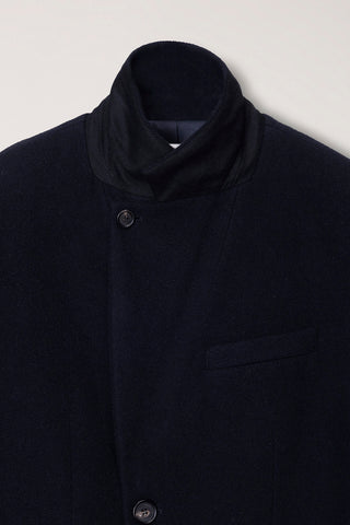 UNISEX LAYERED CASHMERE BLAZER NAVY