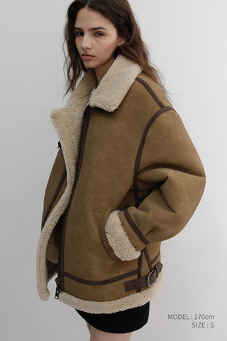 UNISEX B-3 SHEARLING JACKET CAMEL