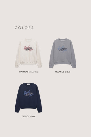 UNISEX VINYL SWEATSHIRT MELANGE GREY