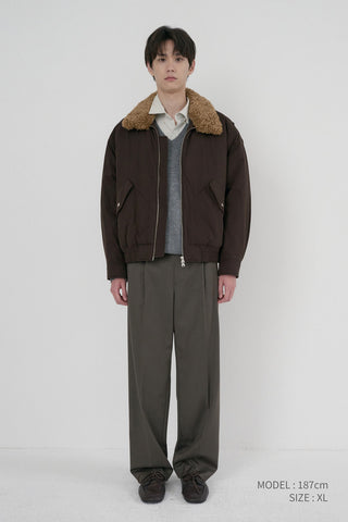 UNISEX FLIGHT PADDED JACKET DARK BROWN
