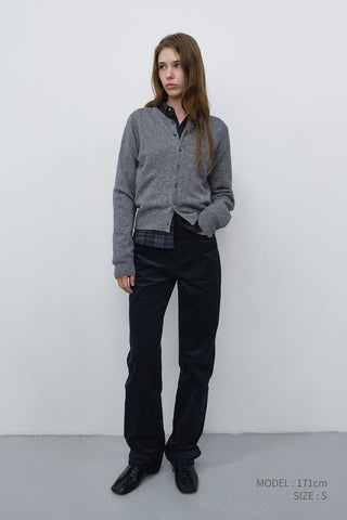 ESSENTIAL STRAIGHT CORDUROY JEANS NAVY