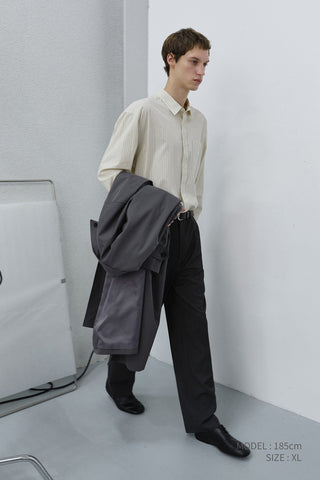 UNISEX INFORMAL SHIRT IVORY STRIPE