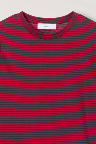 UNISEX MUTED STRIPED T-SHIRT RED