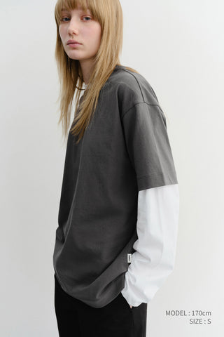 UNISEX ESSENTIAL LOOSE T-SHIRT WASHED CHARCOAL