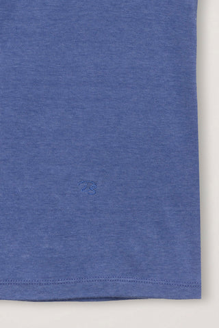 ESSENTIAL ROLL NECK TOP BLUE