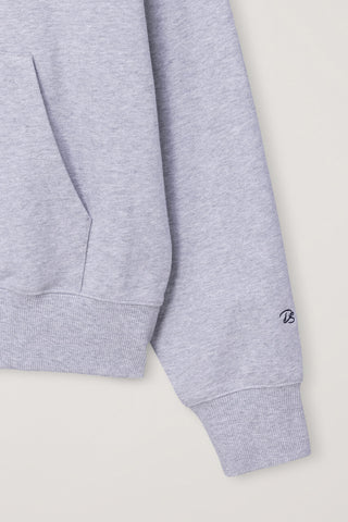 UNISEX ARCH LOGO HOODIE MID MELANGE GREY