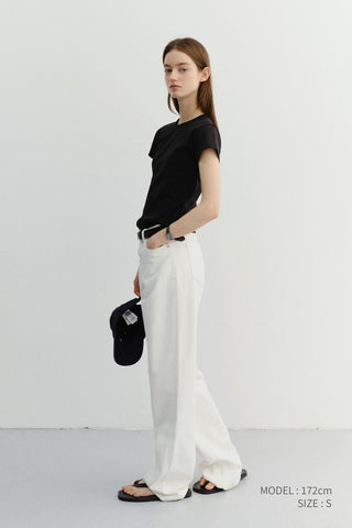 SUMMER STRAIGHT JEANS ECRU