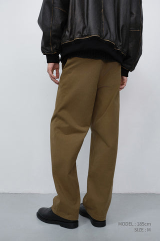 STRAIGHT CHINO SLACKS BEIGE