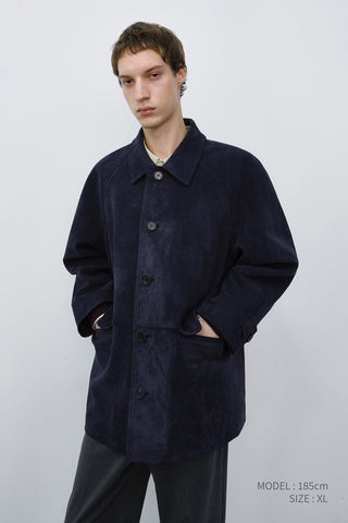 UNISEX LILY ALTER-SUEDE HALF JACKET BLUE NAVY