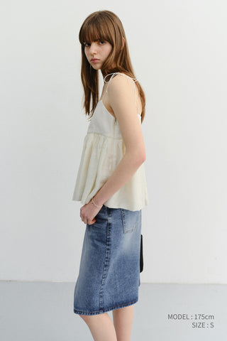 RELAXED BERMUDA DENIM SHORTS CLASSIC BLUE