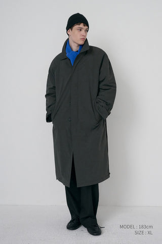 UNISEX PADDED BALMACAAN COAT CHARCOAL GREY