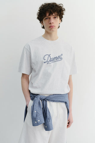 UNISEX CHAIN LOGO T-SHIRT LIGHT MELANGE GREY