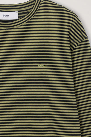 UNISEX MUTED STRIPED T-SHIRT OLIVE KHAKI