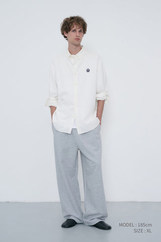 UNISEX STRAIGHT SWEATPANTS MELANGE GREY