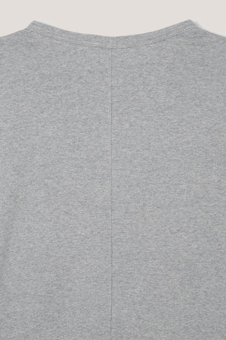 UNISEX HENLEY-NECK T-SHIRT MELANGE GREY