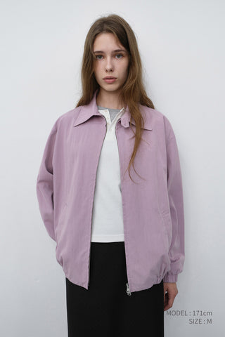 UNISEX COLLARED BLOUSON JACKET LAVENDER PINK