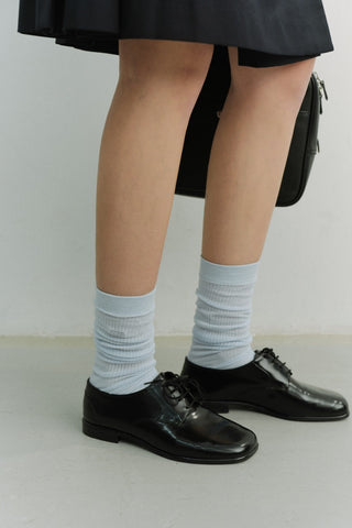 SHEER KNEE SOCKS PALE BLUE