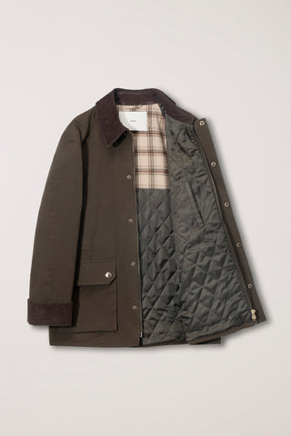 UNISEX WAXED COTTON HUNTING JACKET KHAKI