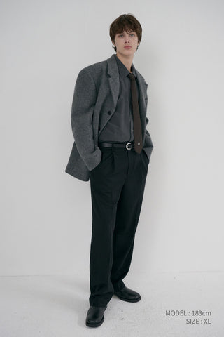 UNISEX 3 BUTTON WOOL BLAZER GREY