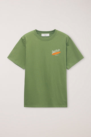 UNISEX SUMMER HOLIDAY SURF BOARD T-SHIRT OLIVE GREEN