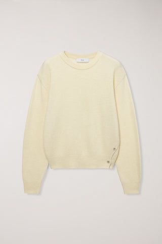 UNISEX BUTTONED CREWNECK SWEATER BUTTER