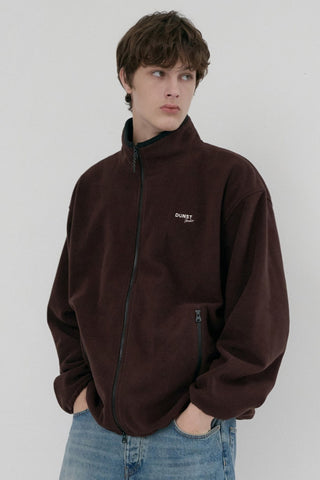 UNISEX ZIP-UP FLEECE SWEATSHIRT CHOCO BROWN