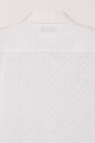 LACED ORGANIC CRAFTED SHIRT WHITE