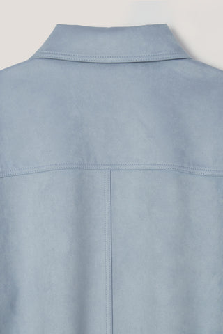 UNISEX ALTER-SUEDE COLLARED BLOUSON SOFT BLUE