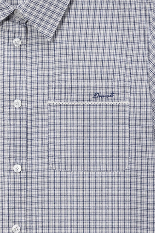 LACED CHECKED SHIRT BLUE CHECK