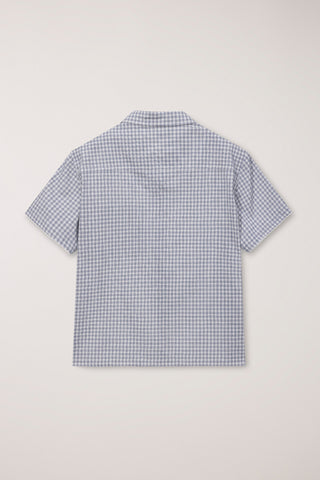 LACED CHECKED SHIRT BLUE CHECK