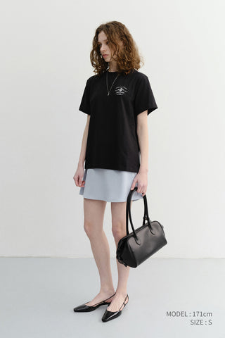 UNISEX CUPID ARCH BACK LOGO T-SHIRT BLACK