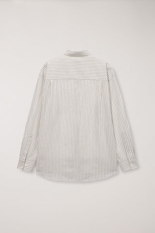 UNISEX 2-WAY OVERSIZED STRIPED SHIRT IVORY STRIPE