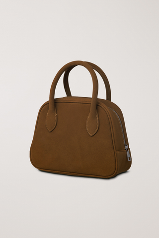 SUEDE BOSTON TOTE BAG CAMEL