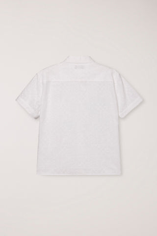 LACED ORGANIC CRAFTED SHIRT WHITE