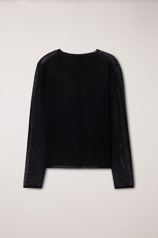 SUMMER ESSENTIAL CREWNECK CARDIGAN BLACK