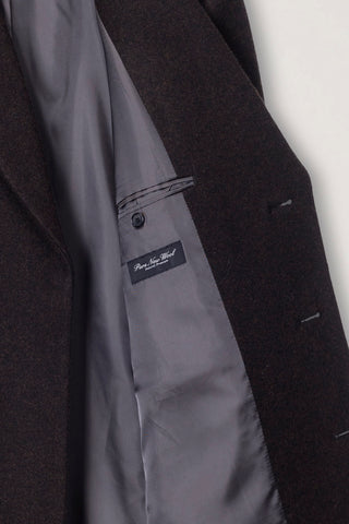 UNISEX BOXY TAILORED COAT DEEP BROWN