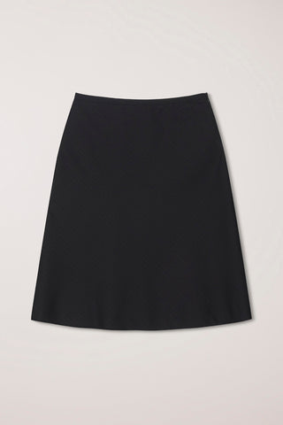 BIAS MIDI STRIPED SKIRT BLACK STRIPE