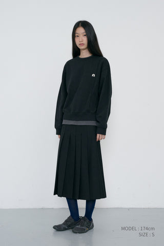 UNISEX DUNST LOGO CREASE SWEATSHIRT BLACK