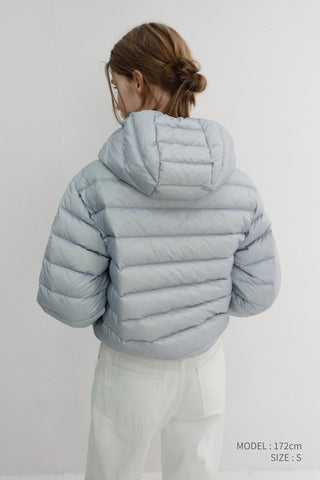 UNISEX LIGHT GOOSE DOWN JACKET GREYISH BLUE