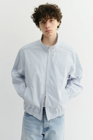 UNISEX SUMMER HARRINGTON JACKET SOFT BLUE STRIPE
