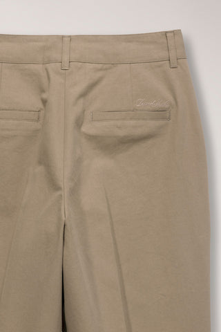 SUMMER STRAIGHT CHINO SLACKS DARK BEIGE