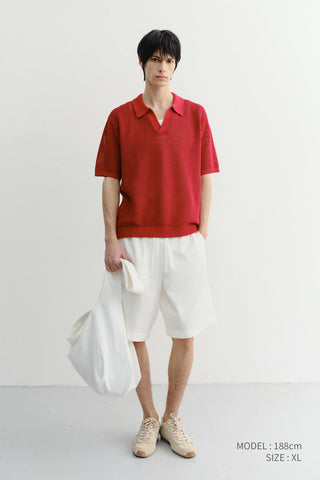 UNISEX PAJAMA BERMUDA SHORTS WHITE