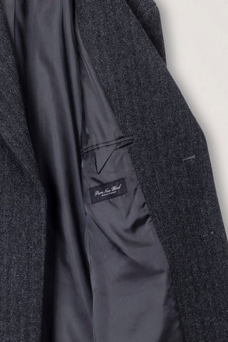 UNISEX BOXY TAILORED COAT GREY HERRINGBONE